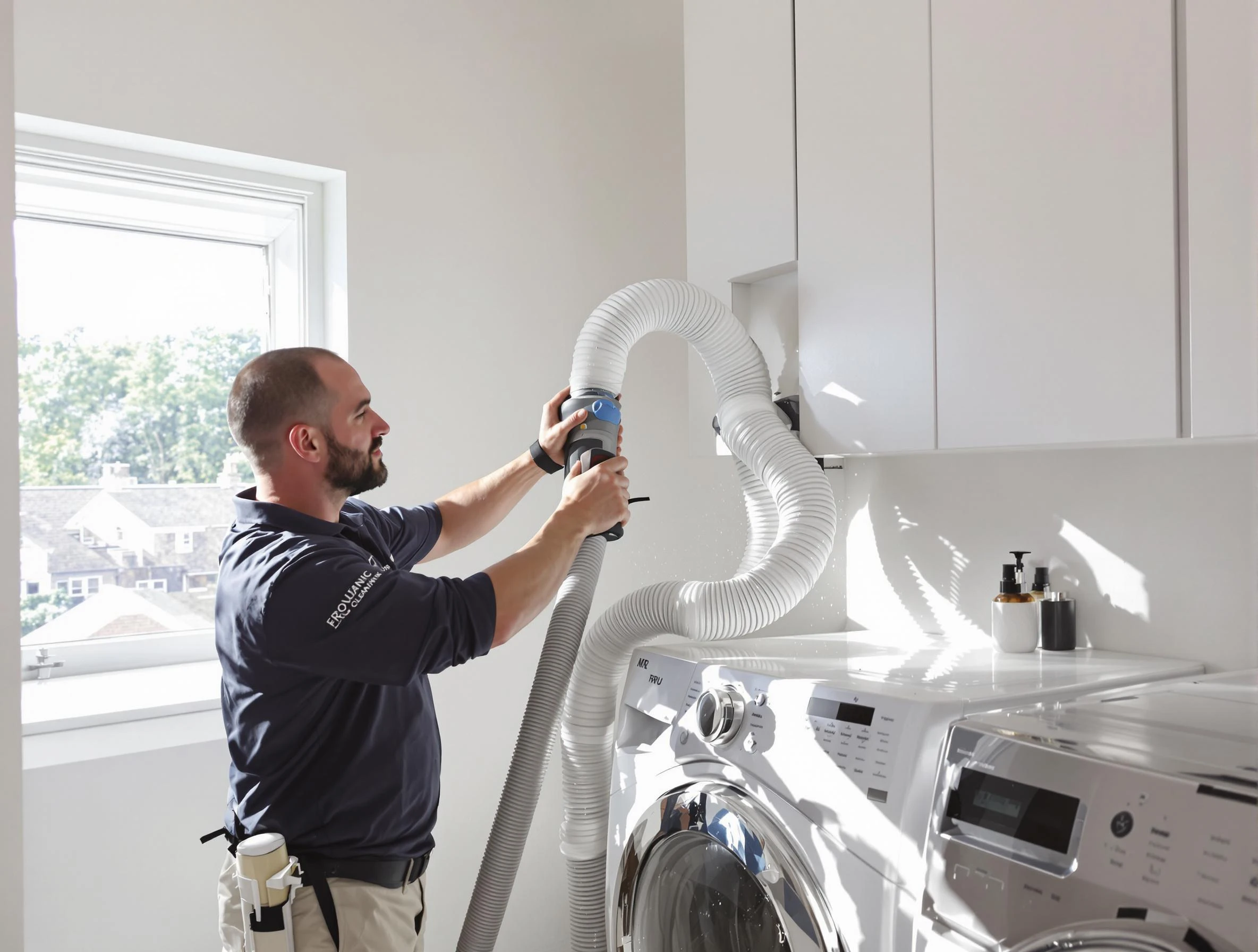 Certified Queen Creek Dryer Vent Cleaning technician performing dryer vent cleaning in Queen Creek