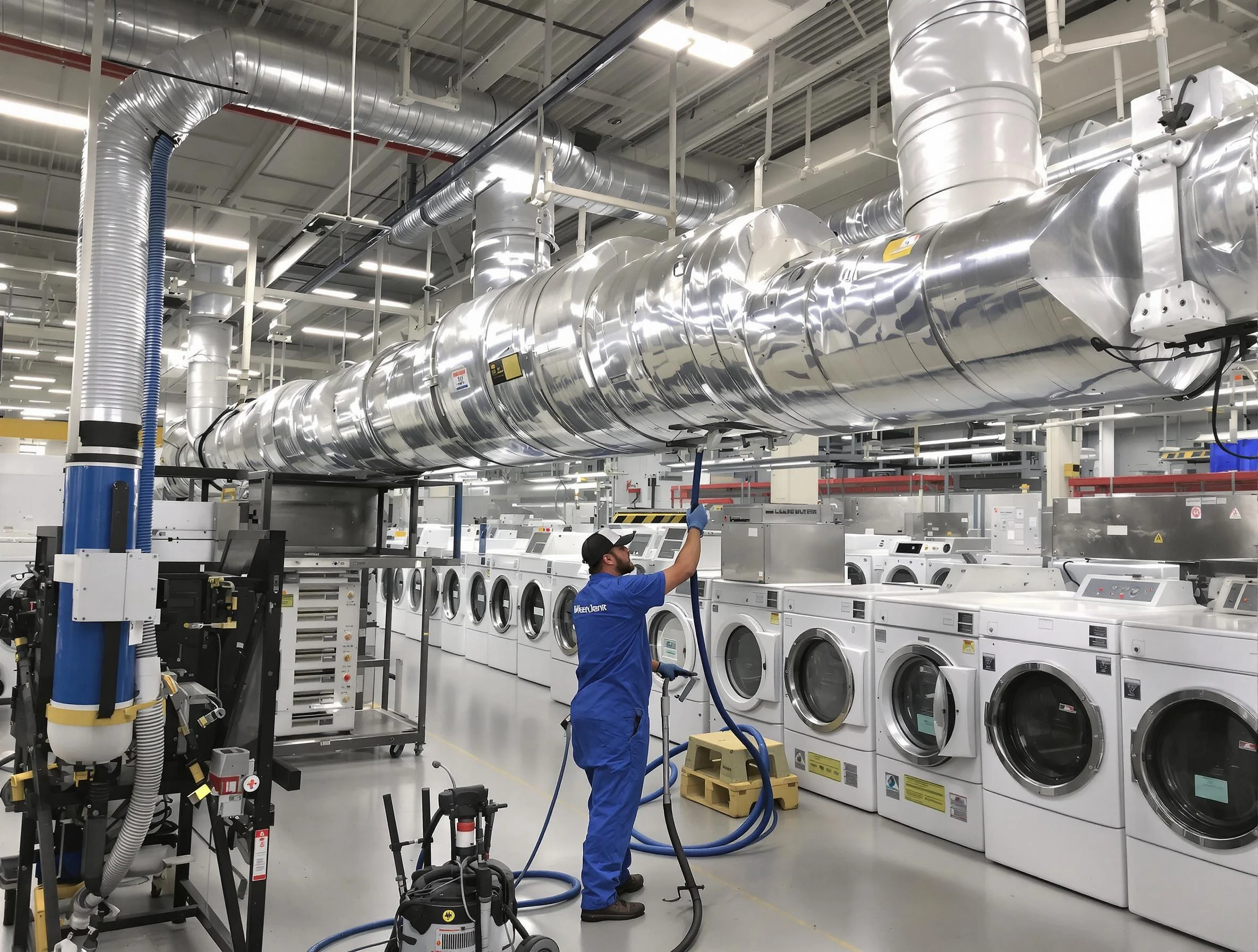 Queen Creek Dryer Vent Cleaning team performing heavy-duty industrial dryer vent cleaning in Queen Creek